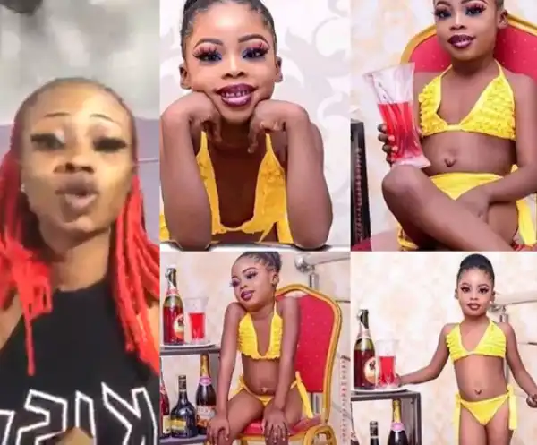 Mother slams critics after photos of her 5-year-old daughter with a face full of heavy makeup went viral (video)