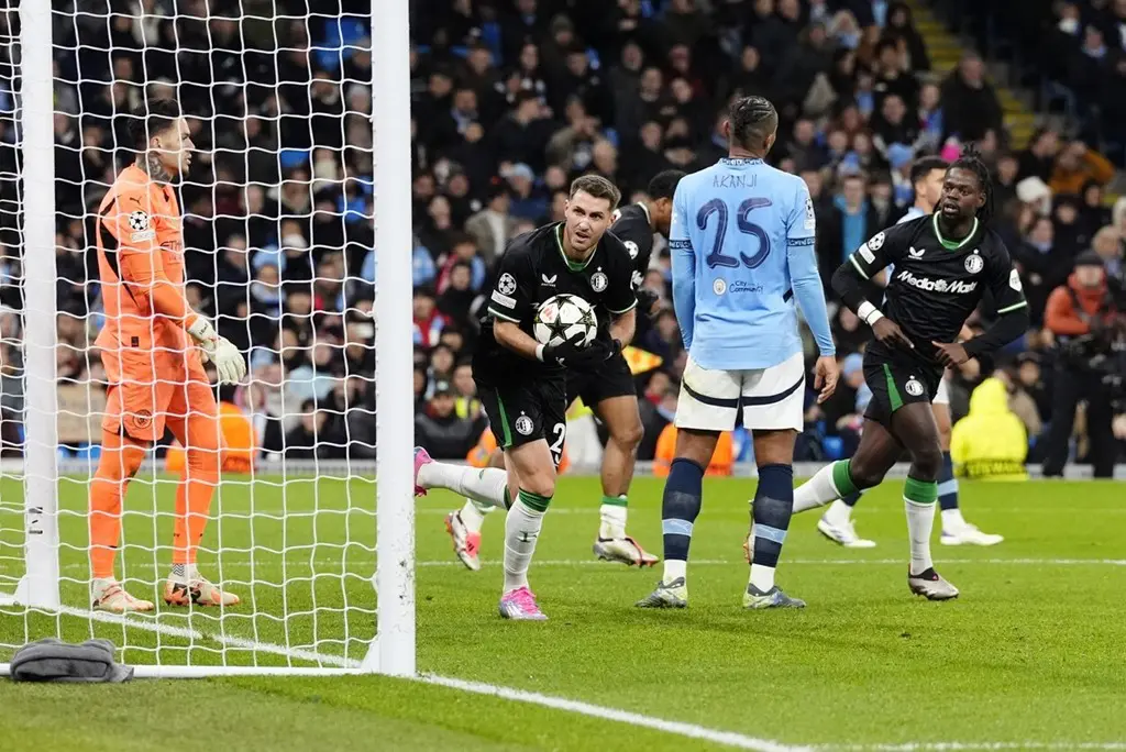 UCL: Man City held to 3-3 draw by Feyenoord, Arsenal thrash Sporting