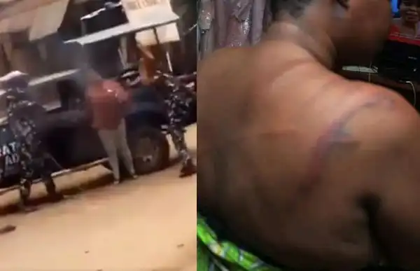 Police officers who assaulted a woman standing outside a compound in Osun state arrested, victim narrates how incident occurred (photos)