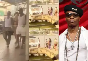 Wizkid Sparks Buzz Online As He Spends Time With Curvy Ladies At A Beach In Lagos