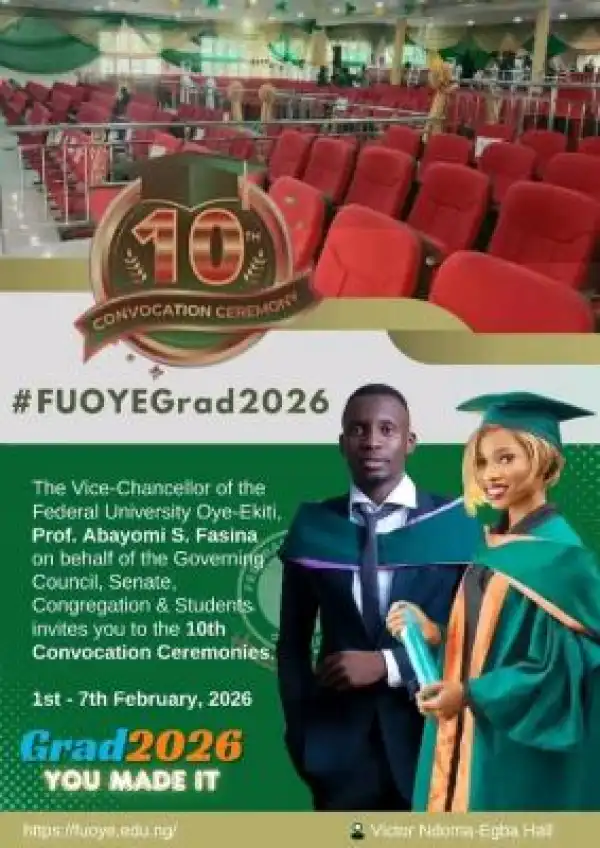 FUOYE announces 10th convocation ceremony