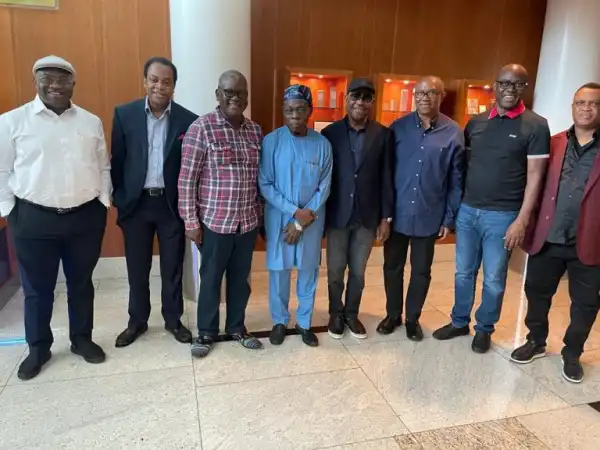 BREAKING: Obasanjo, Wike, Obi, Others Meet In London (Photo)