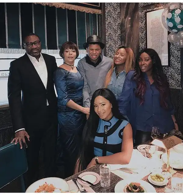 Father Of The Year! Billionaire Femi Otedola Displays His Dance Moves With His Children (Video)