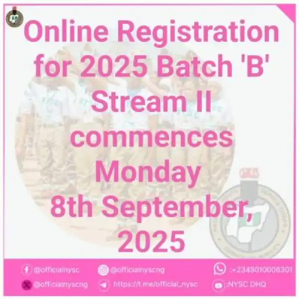 NYSC Registration for 2025 Batch 
