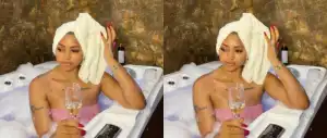 Regina Daniels Stirs Buzz With Bathtub Post and Message to Fellow Women