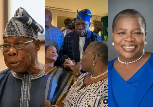 Drama Unfolds As Obasanjo Jokingly Responds To Oby Ezekwesili’s Request