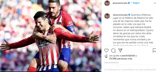 Álvaro Morata Made An Emotional Farewell