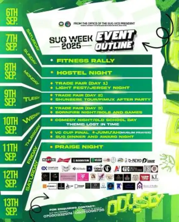 FUPRE announces 2025 SUG week