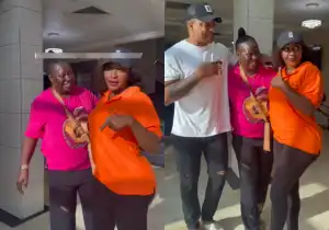 Uche Nancy Overwhelmed As Nollywood Stars Ini Edo And IK Ogbonna Celebrate Her In Latest Video