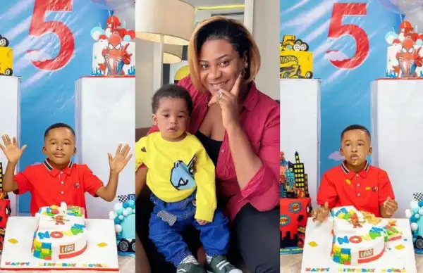 Nollywood Actress, Nkechi Blessing Sunday Celebrates Son, Elijah On His 5th Birthday