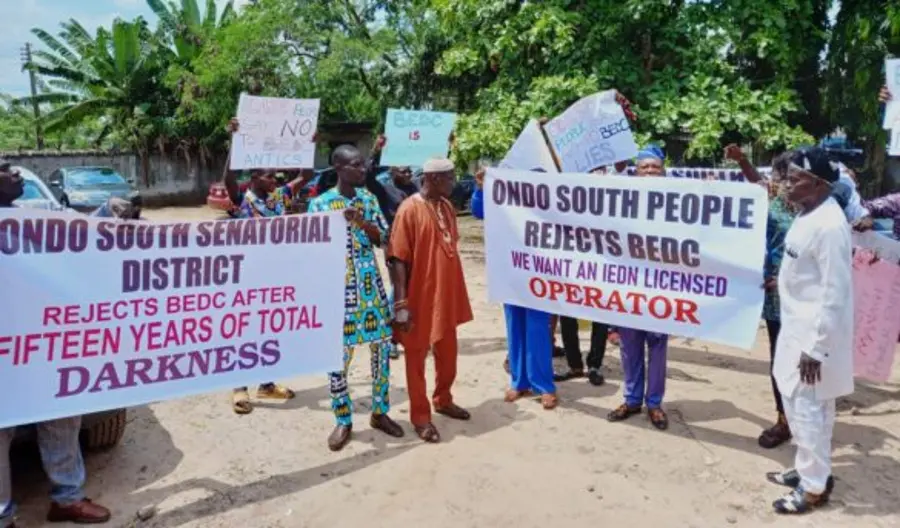 Ondo South residents protest BEDC’s failure to restore electricity in communities