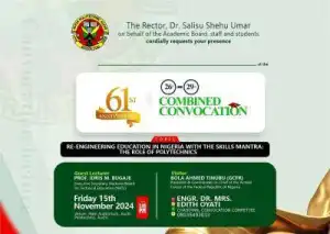 Auchi Poly announces 61st anniversary and 26th-29th combined Convocation ceremony