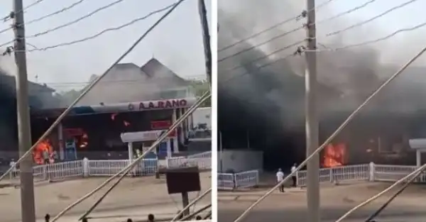Fire Razes Filling Station In Kano
