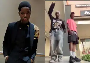 Wizkid’s Son Tife Refuses To Dance On Tiktok, Fans Admire His Calmness In Video