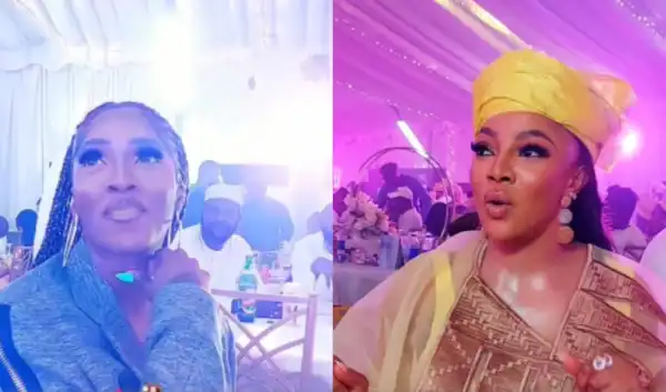 Drama as Tiwa Savage and Toke Makinwa shun each other at Lagos party (videos)