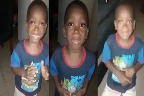 “Mummy Calm Down And Rest Small” – Little Boy Begs Mum As She Tries To Beat Him (VIDEO)