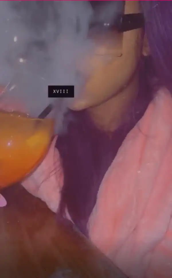 Tacha Caught Smoking Heavily Like There Is No Tomorrow – PHOTOS