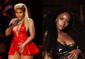 Nicki Minaj sings Ayra Starr’s song, struggles to speak pidgin