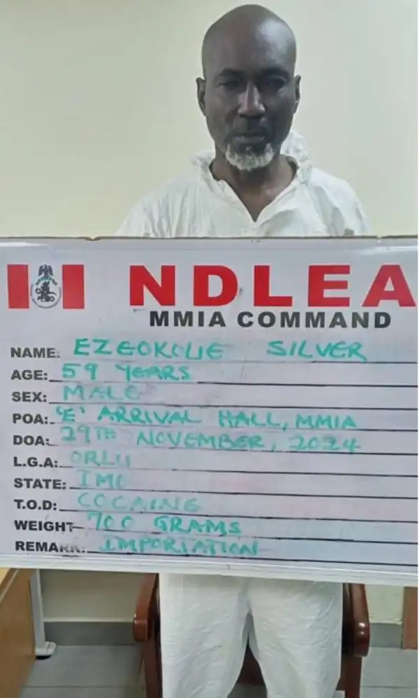 NDLEA arrests Nigerian businessman from Brazil with ingested cocaine in his stomach